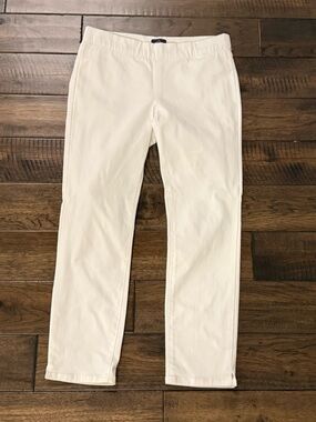 NYDJ Millie Pull-On Ankle White Denim Pants